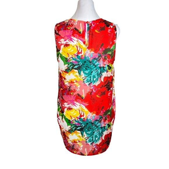 Cynthia Rowley Top Womens Size S Multicolored Floral Sleeveless Bright Vivid Fun - Picture 3 of 9